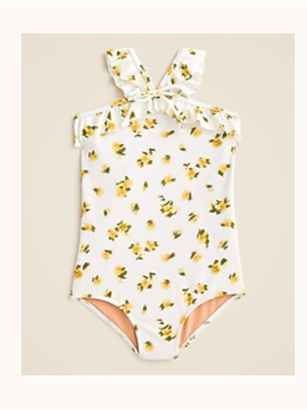 Crewcuts Girls' ruffle halter-neck one-piece swimsuit size 5